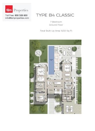 Parkway Vistas Villas 7 BD - Type B4 Classic GF floor plan