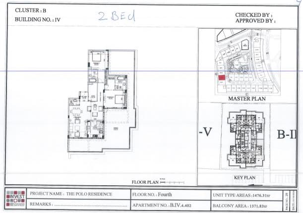 The Polo Residence 2 Bedroom floor plan