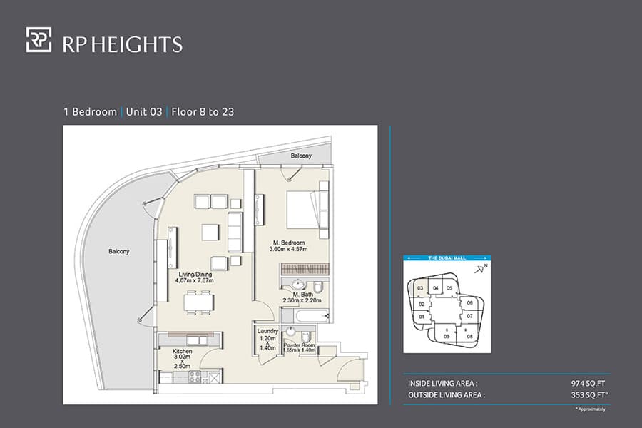 RP Heights Unit 03_8th-23rd floor floor plan