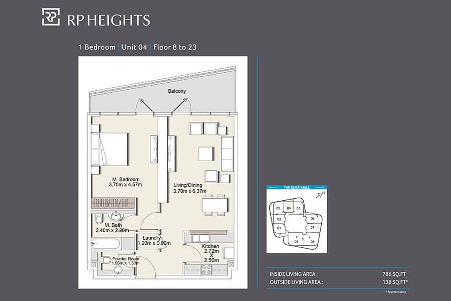 RP Heights Unit 04_8th-23rd floor floor plan