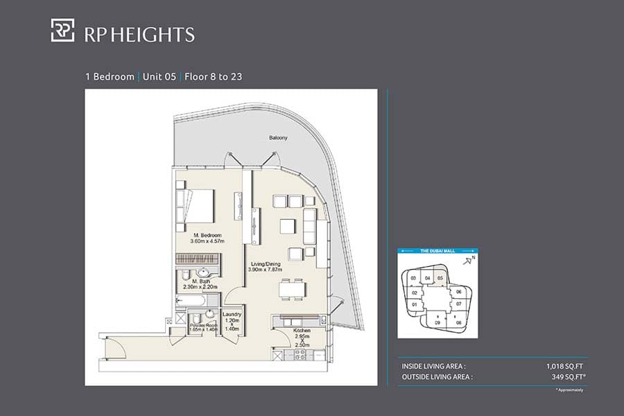 RP Heights Unit 05_8th-23rd floor floor plan