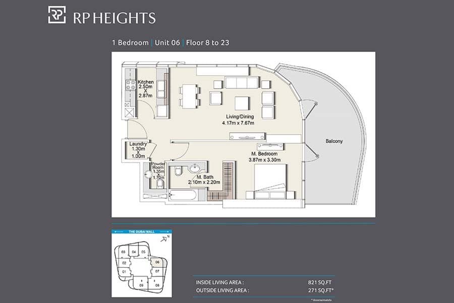 RP Heights Unit 06_8th-23rd floor floor plan