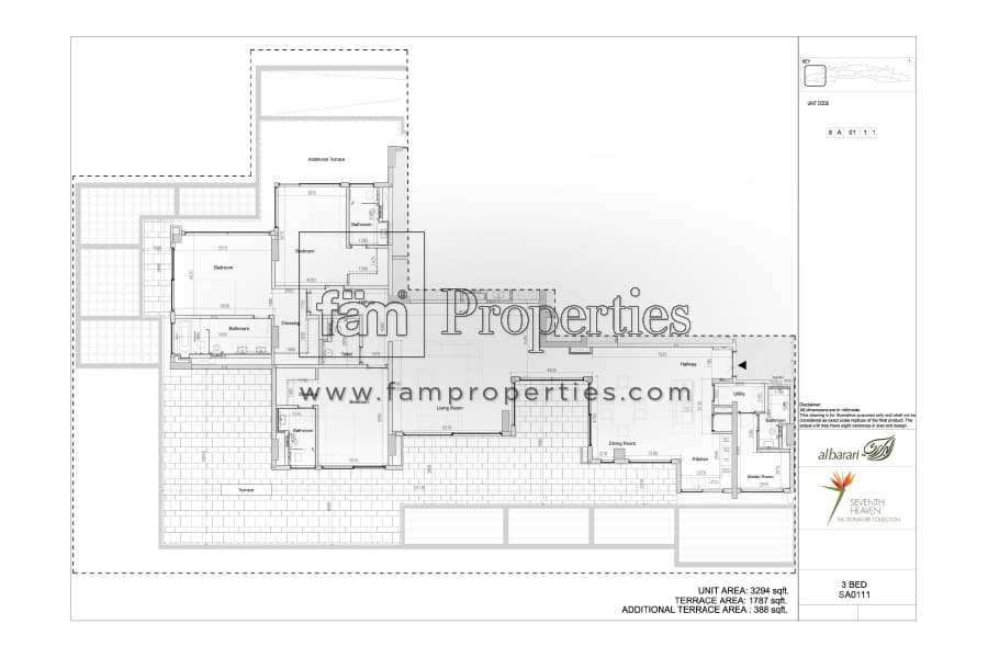 Seventh Heaven 3 Bedroom floor plan