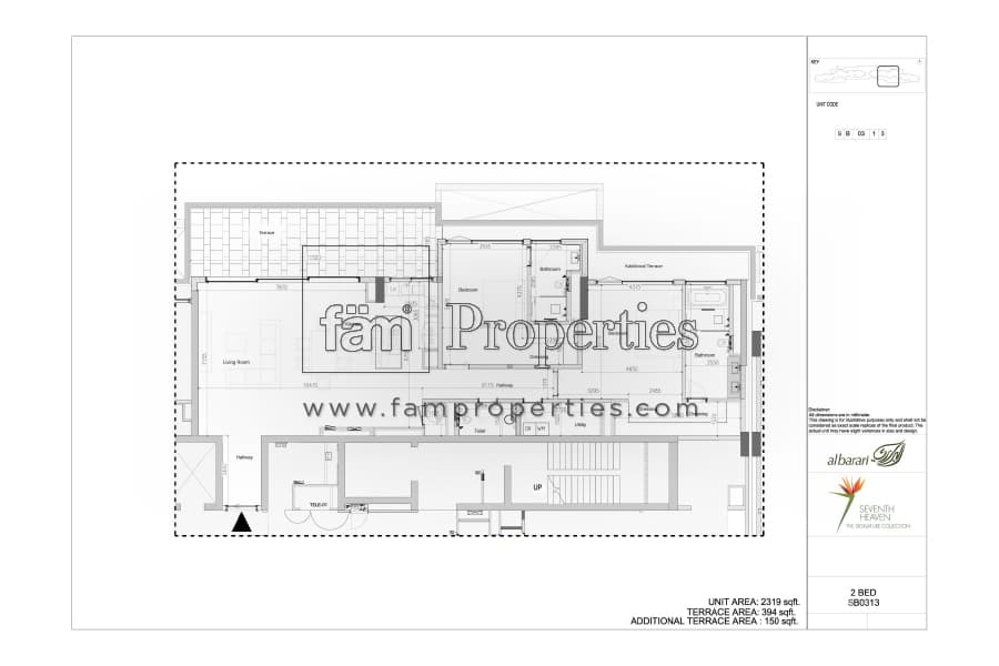 Seventh Heaven 2 Bedroom floor plan