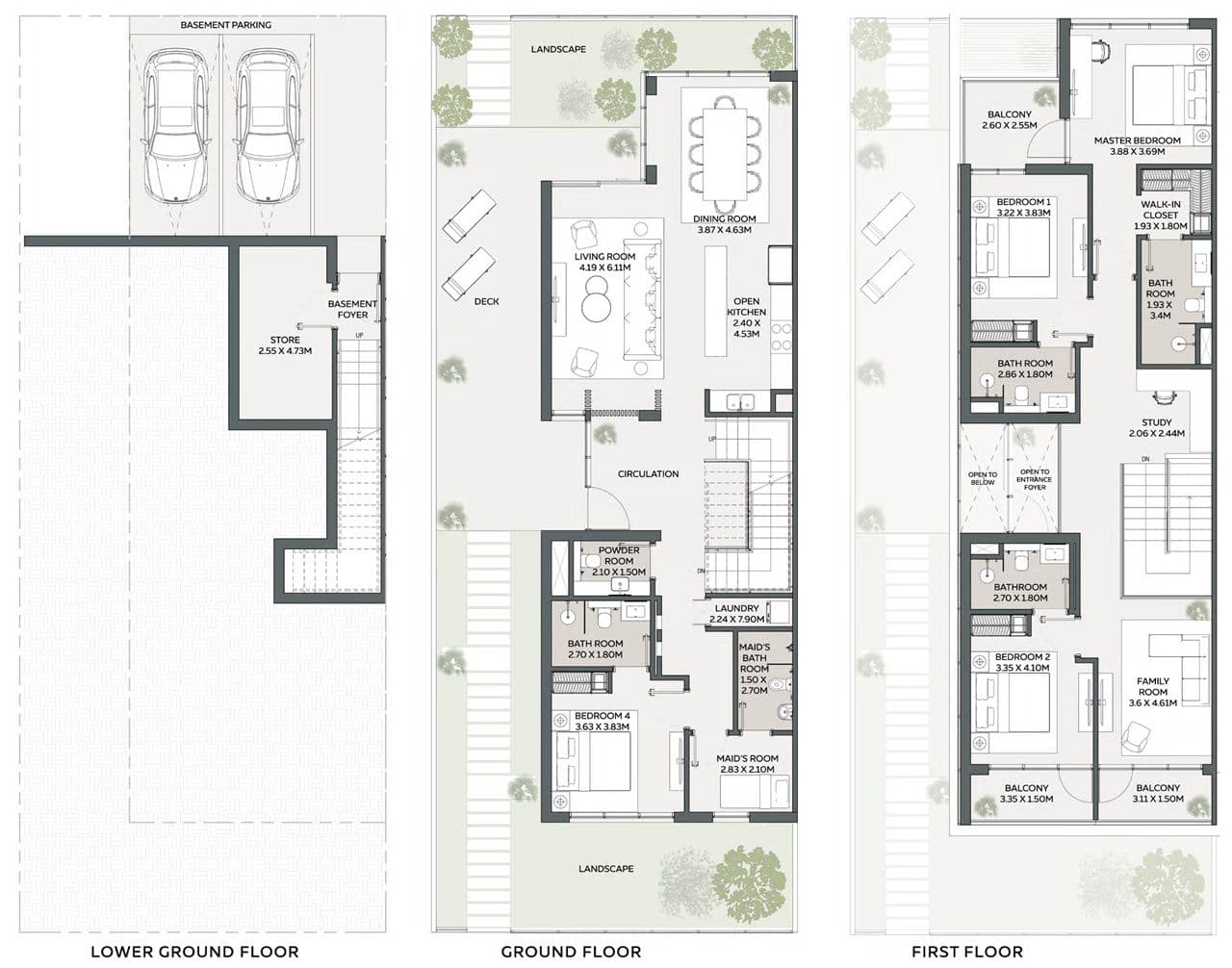 Shamsa Townhouses floor plan