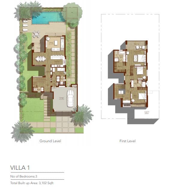 Sidra Villas Villa 1 floor plan