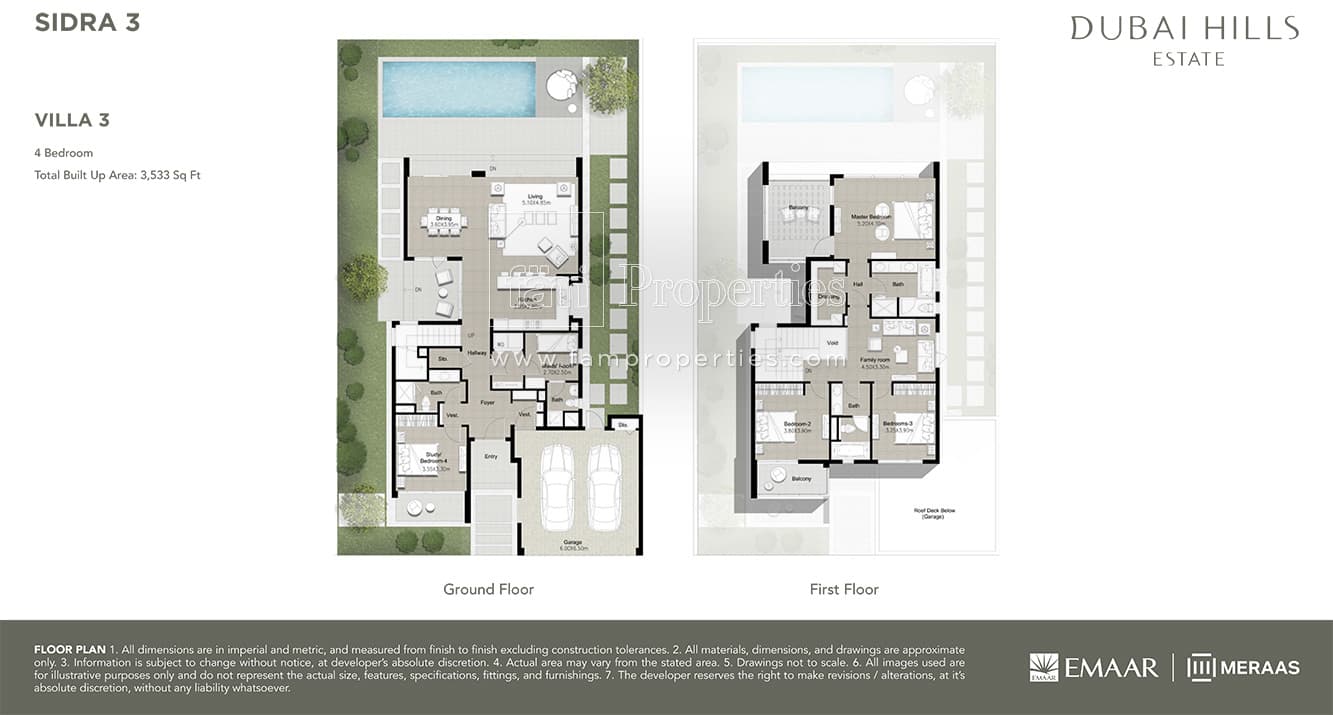 Sidra Villas Villa 3 floor plan
