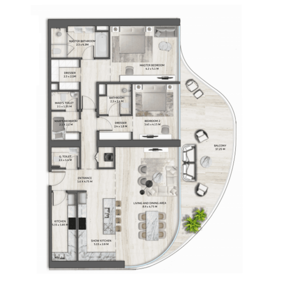 SLS at Palm Jumeirah  floor plan