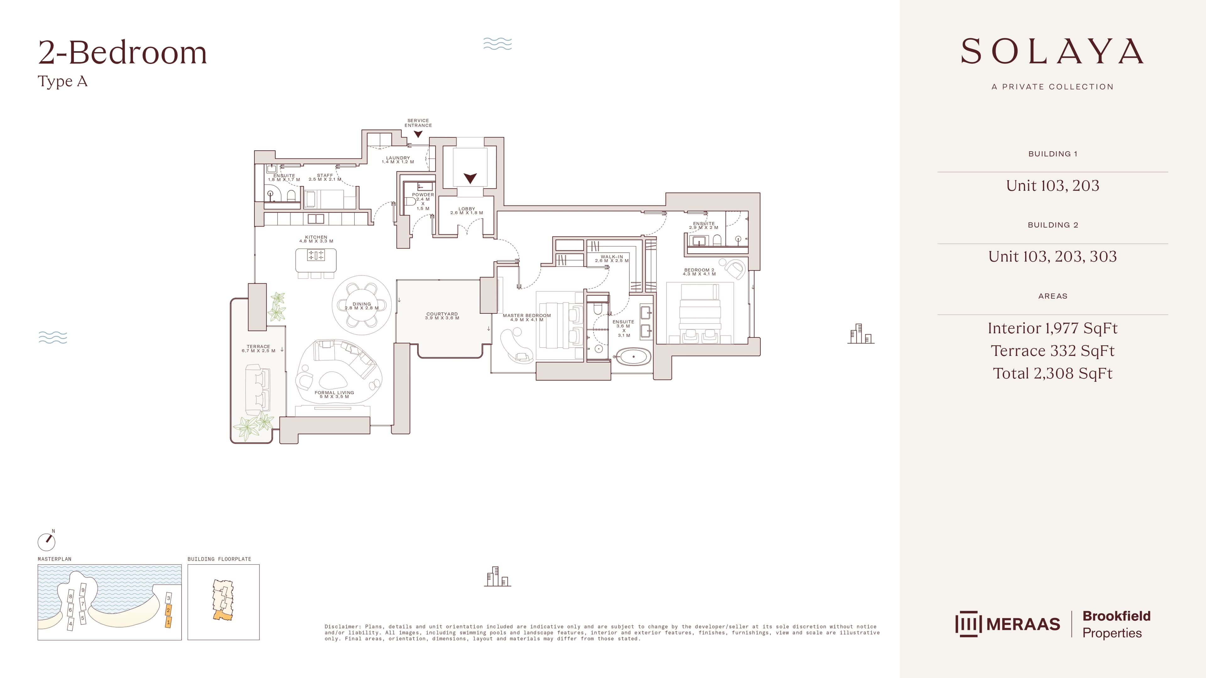Solaya by Meraas 2 Bed floor plan