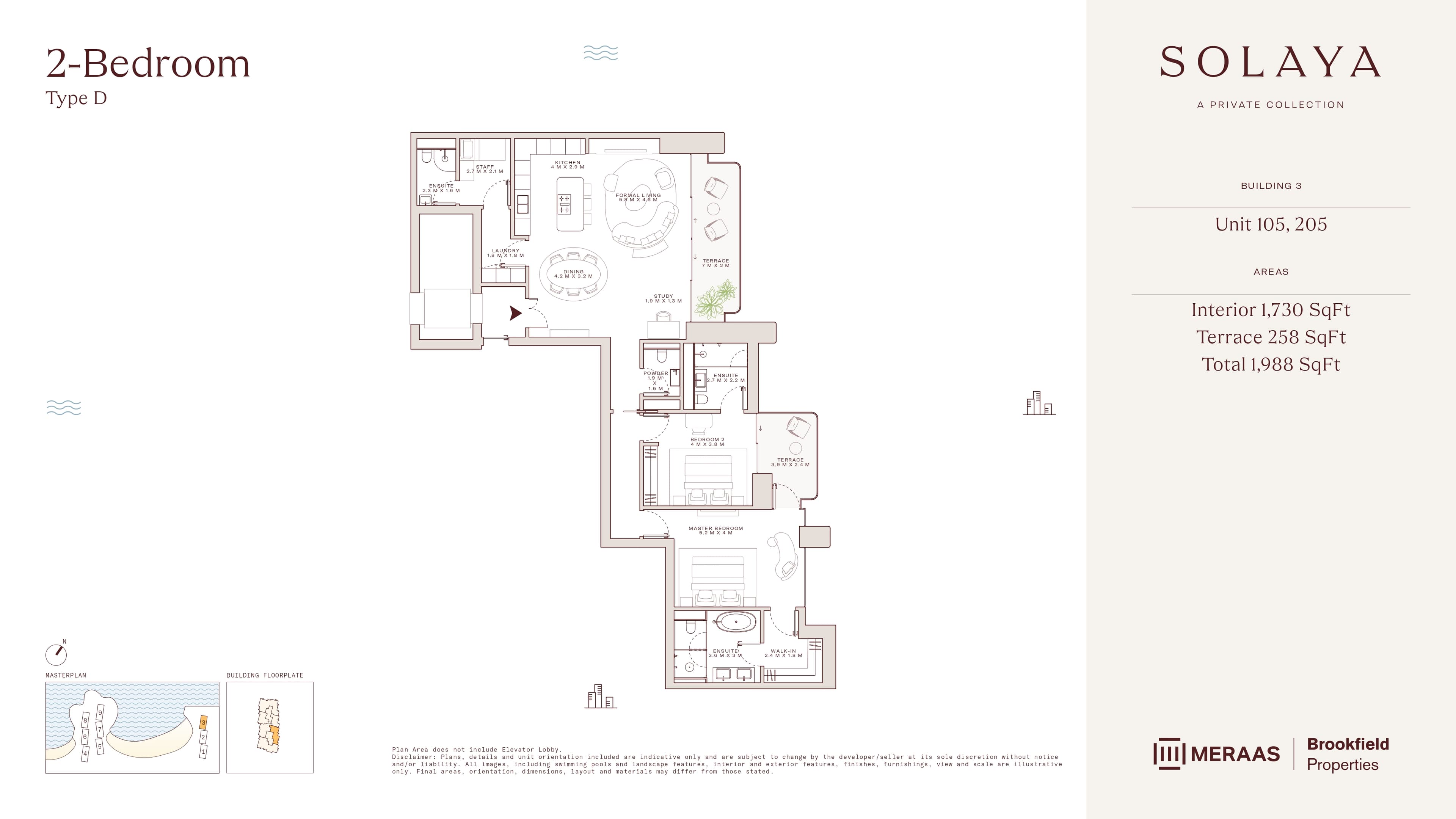 Solaya by Meraas 2 Bed floor plan