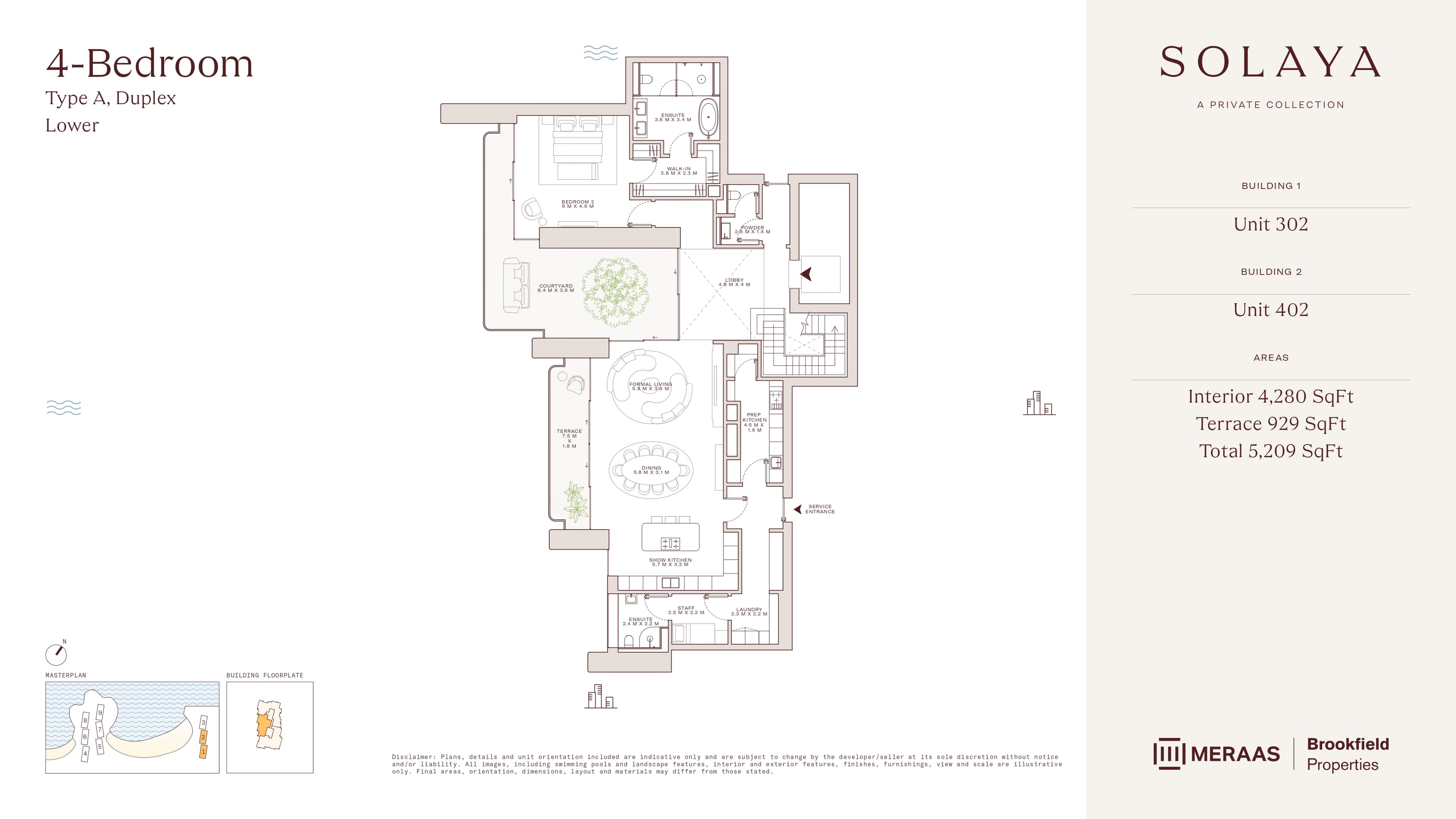 Solaya by Meraas 4 Bed Duplex floor plan