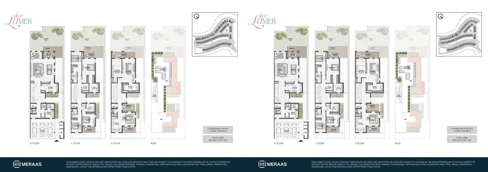 Sur La Mer 5 Bedroom Type B floor plan