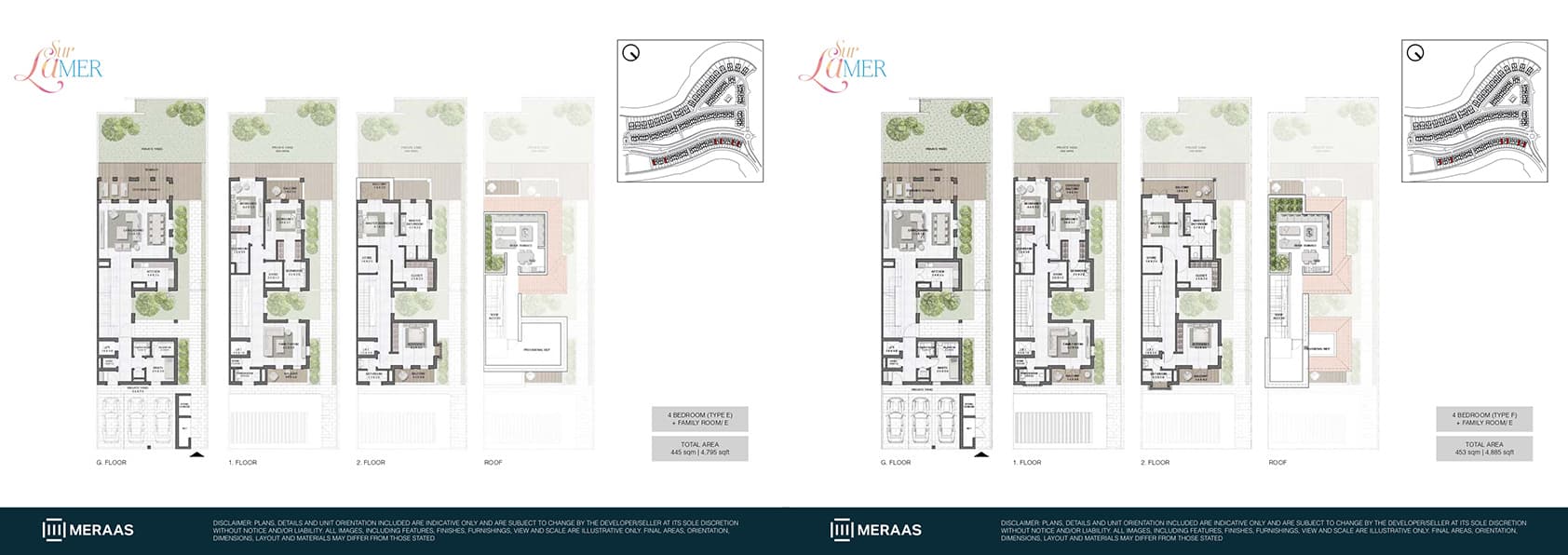 Sur La Mer 4 Bedroom Type E floor plan
