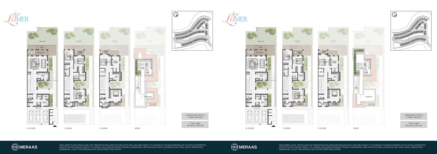 Sur La Mer 4 Bedroom Type C floor plan