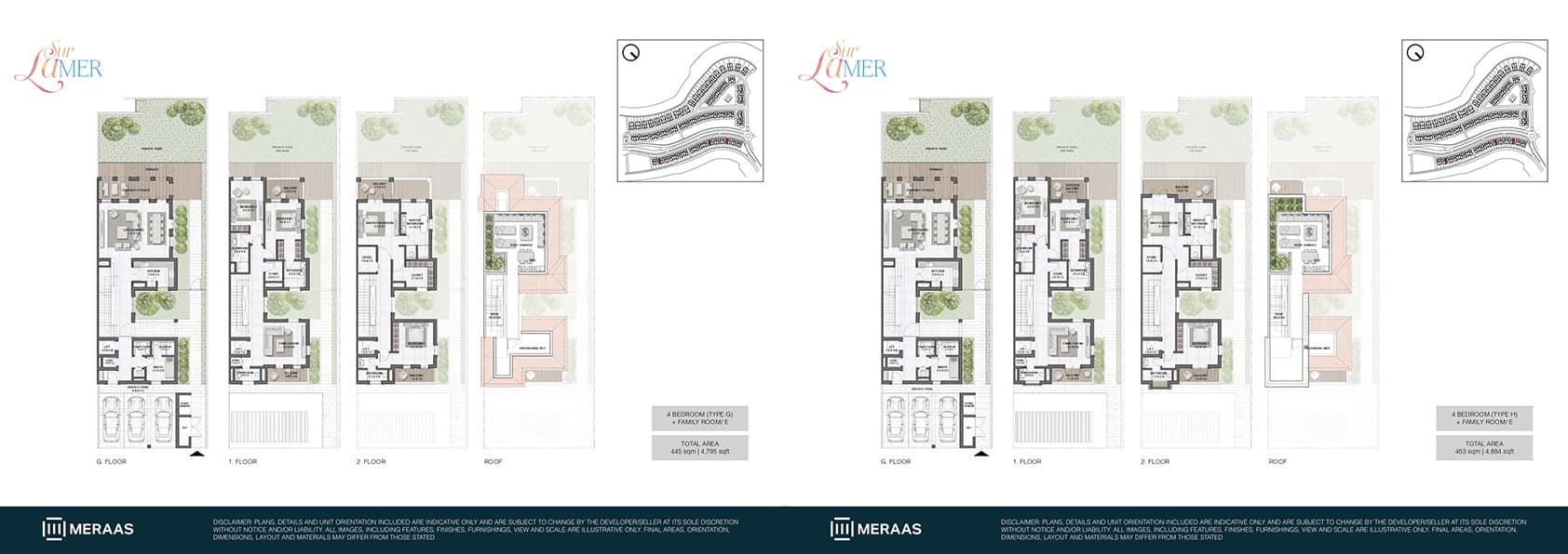 Sur La Mer 4 Bedroom Type G floor plan