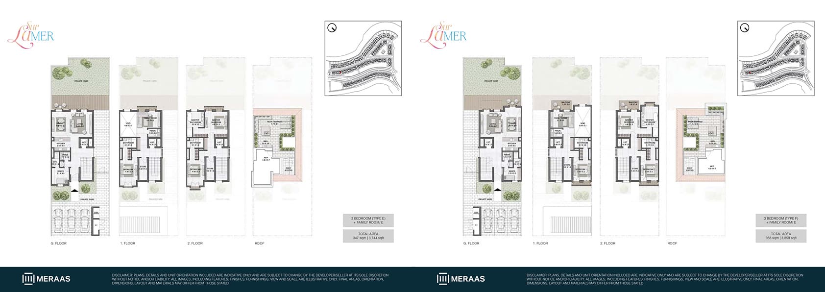 Sur La Mer 3 Bedroom Type E floor plan