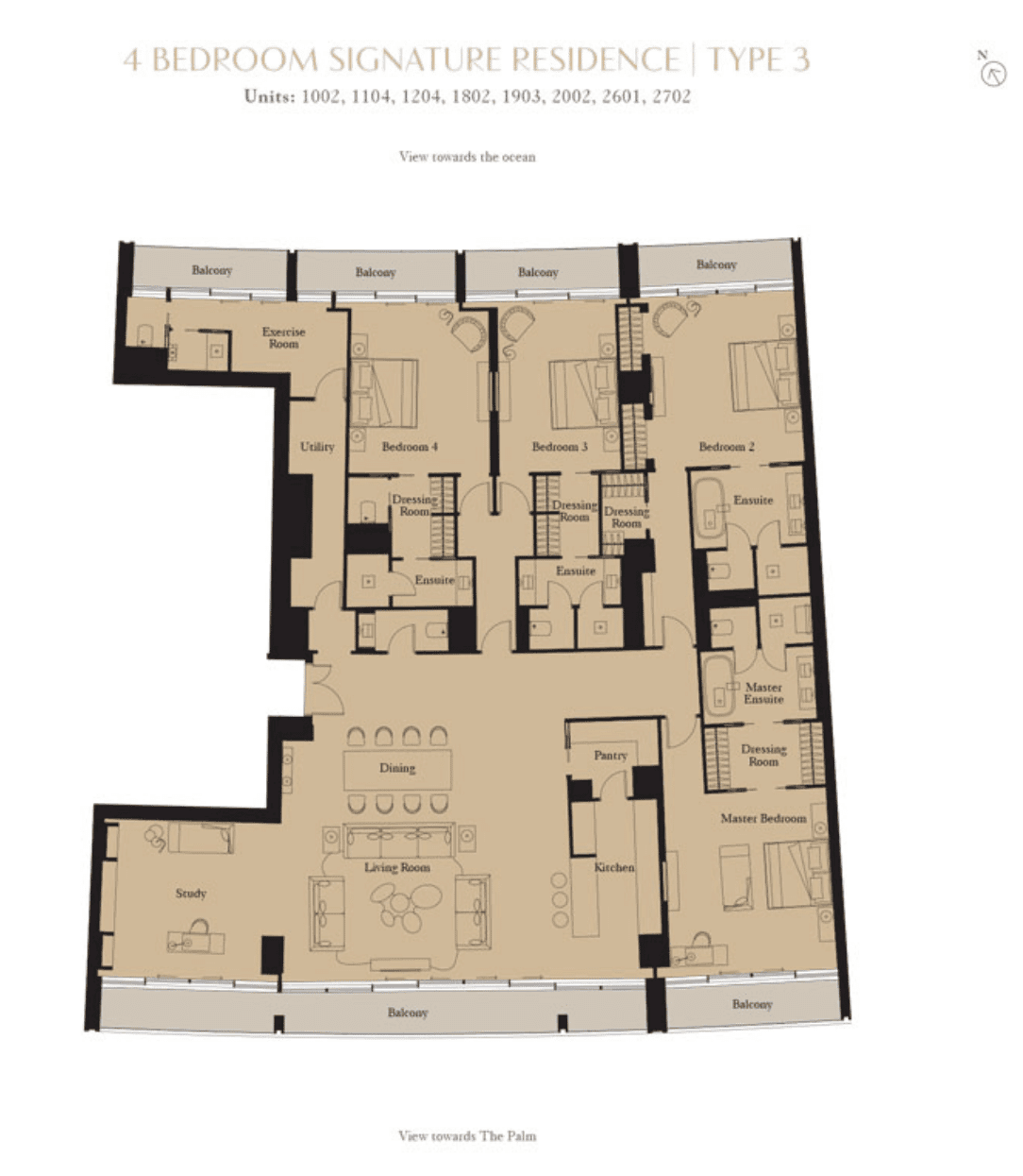 The Royal Atlantis Residences  floor plan