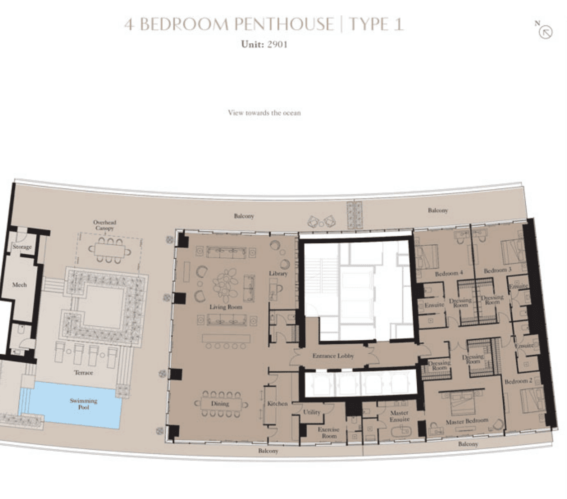 The Royal Atlantis Residences  floor plan