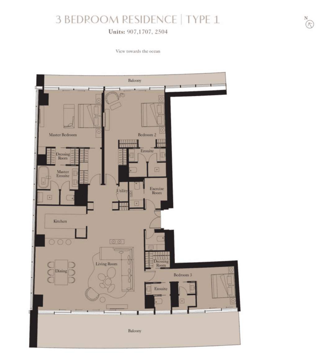 The Royal Atlantis Residences  floor plan