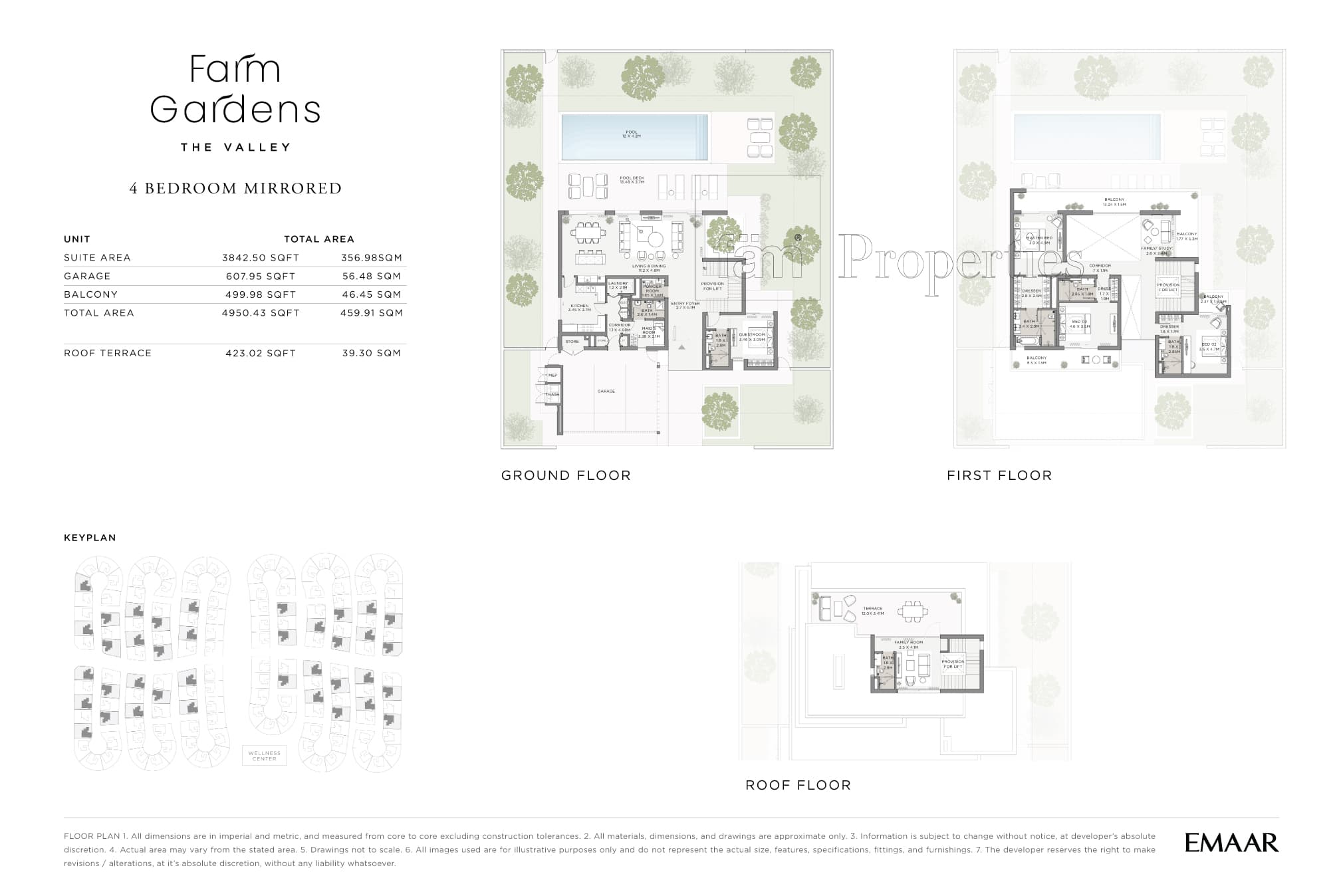 The Valley 4 Bedroom floor plan