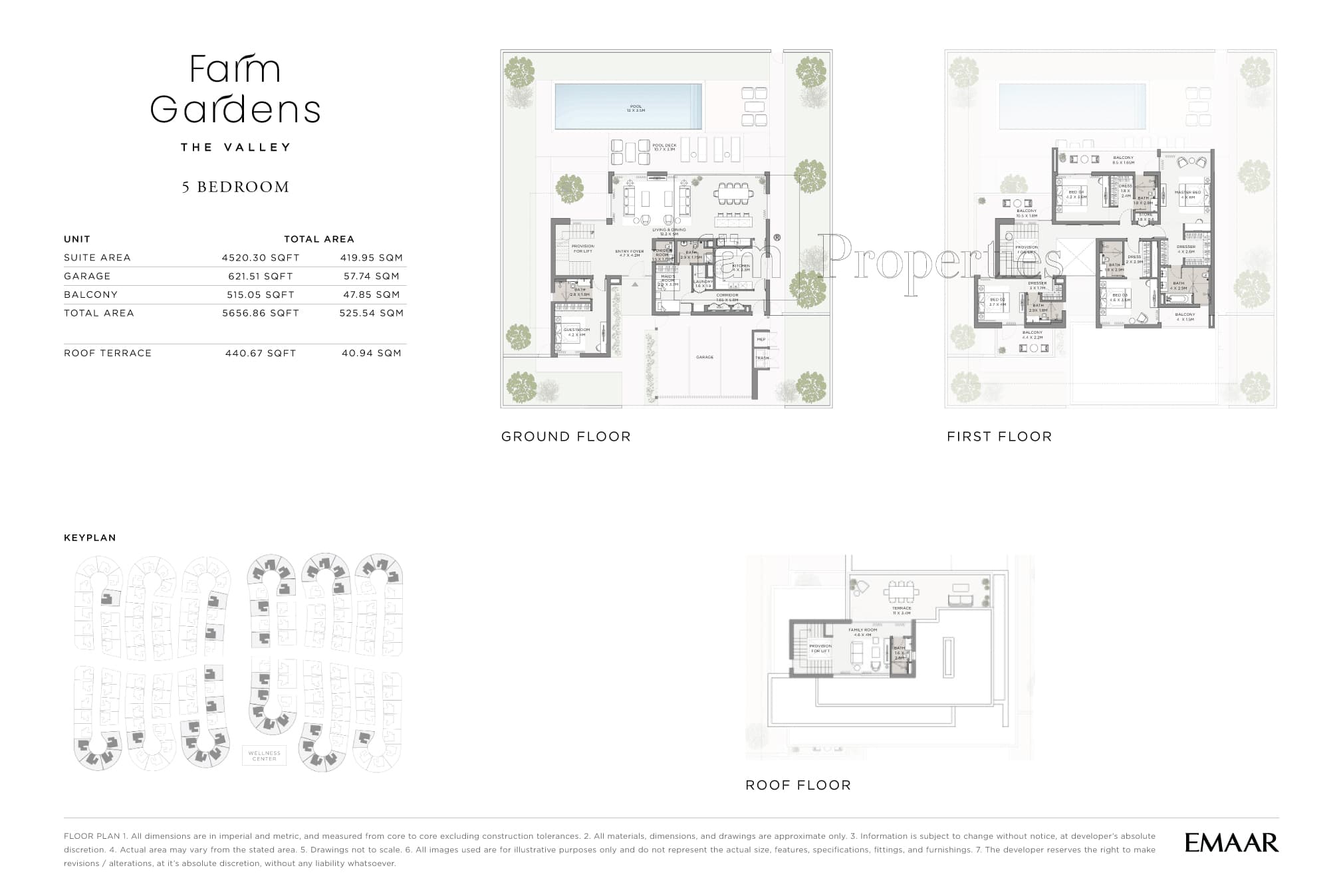The Valley 5 Bedroom floor plan