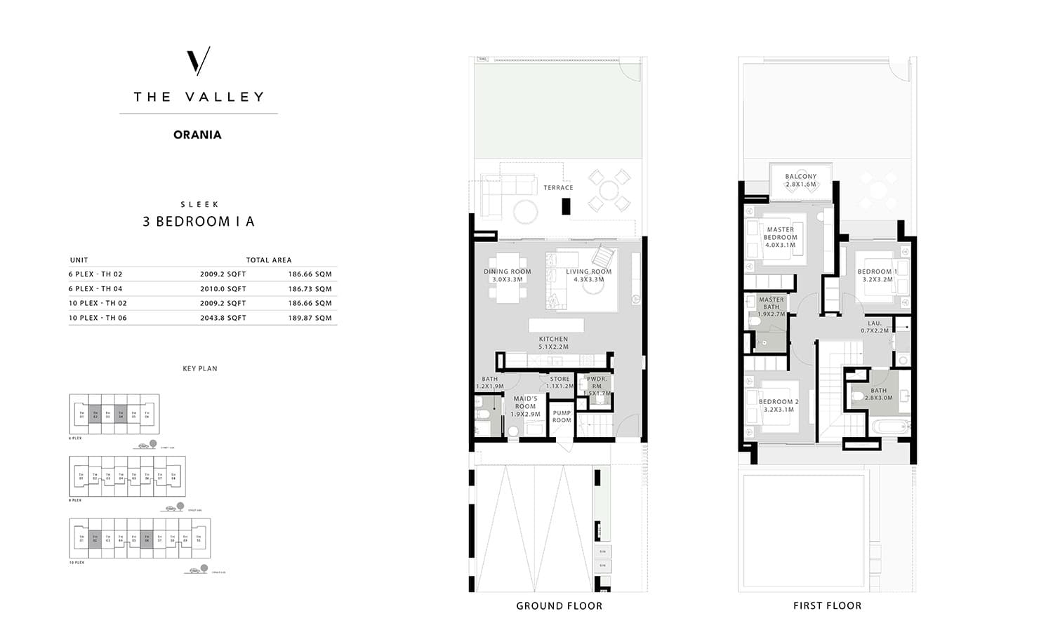 The Valley 3 Bedroom floor plan