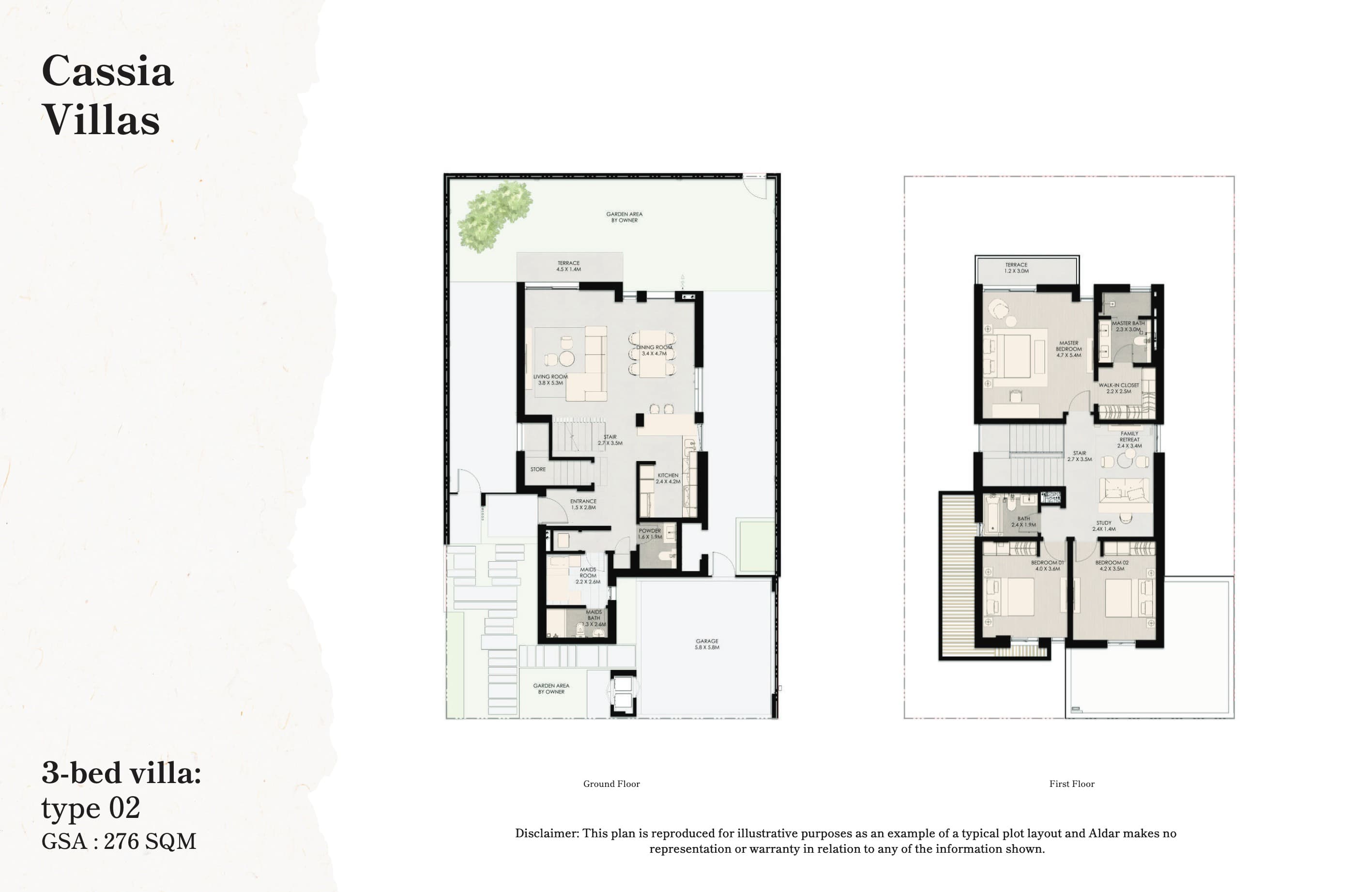 The Wilds Cassia Villas - Type 2 - 3BR floor plan
