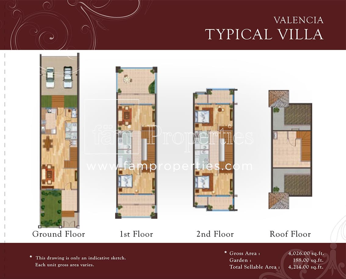 Valencia Park 4 Bedroom floor plan
