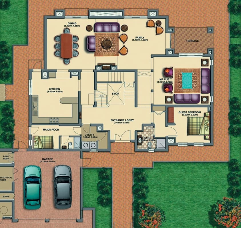 Victory Heights 5 Bedroom floor plan