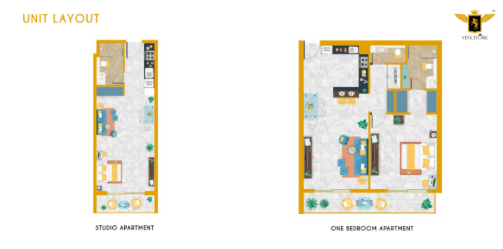 Vincitore Boulevard Studio floor plan