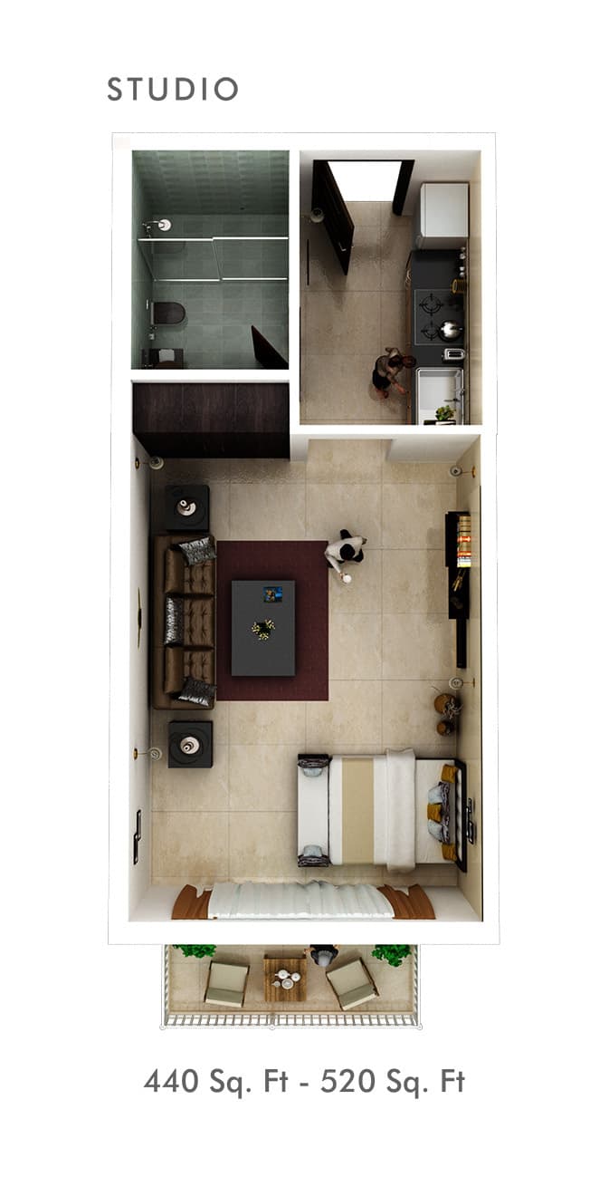 Vincitore Palacio Studio floor plan