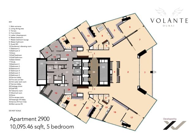 Volante 5 Bedroom floor plan