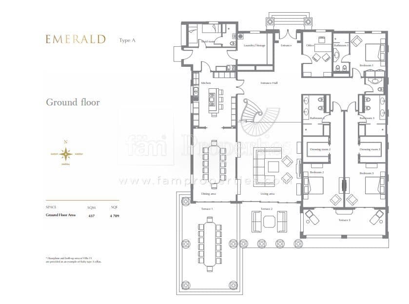 XXII Carat Villas Emerald - Type A floor plan