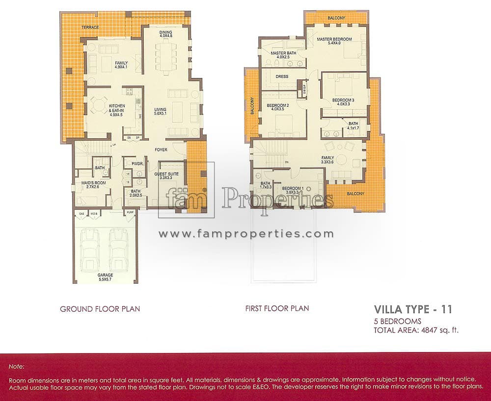 Arabian Ranches 1 4 Bedrooms Villa Type 10 floor plan