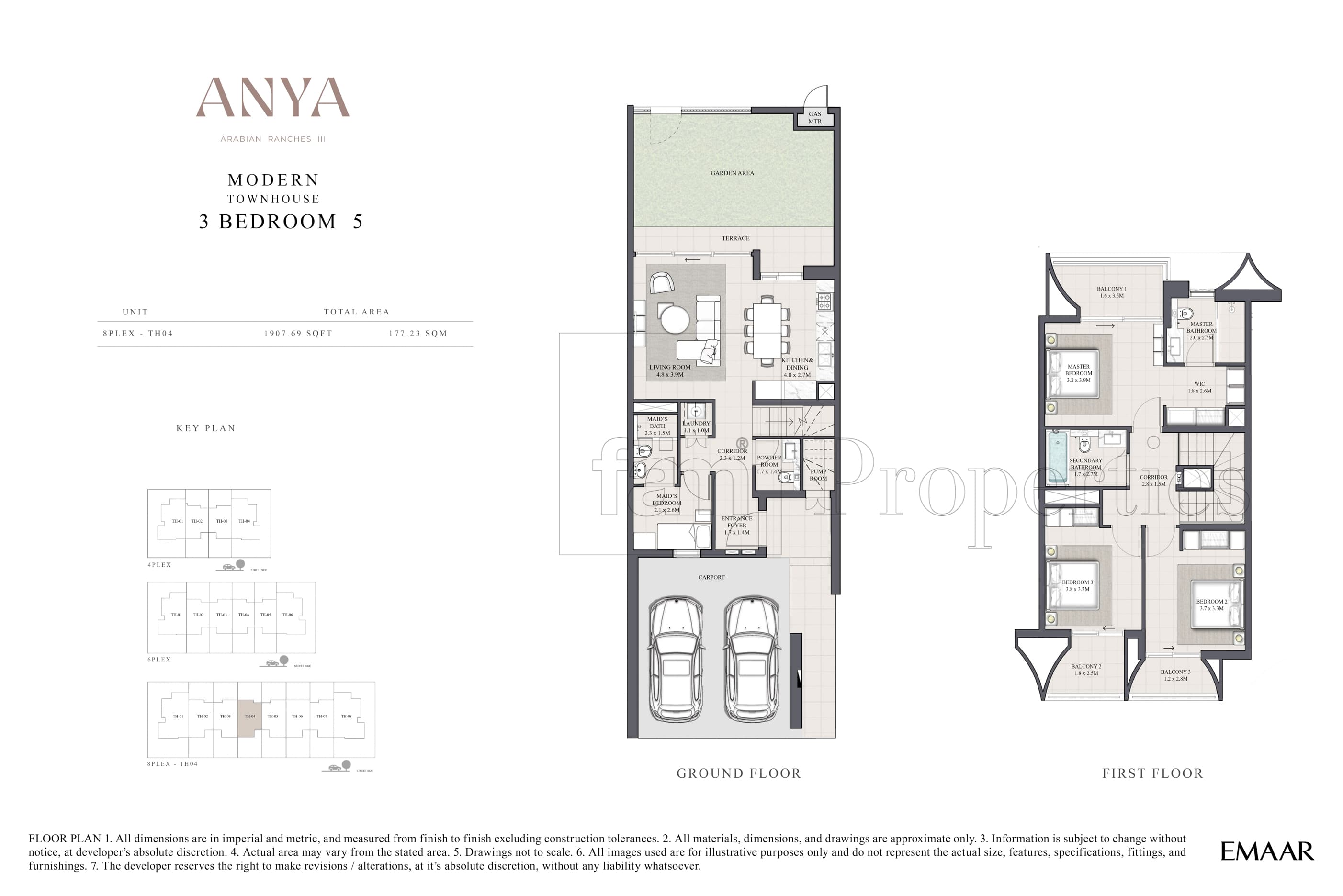 Arabian Ranches 3 3 Bedroom floor plan