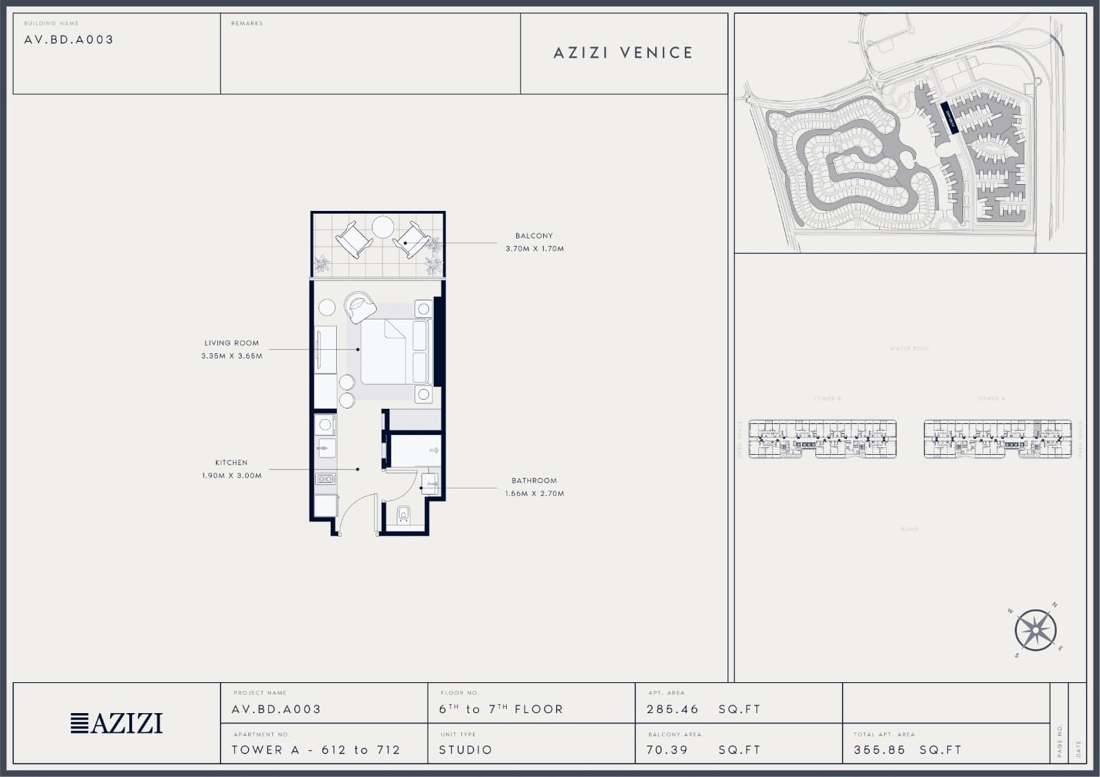 Azizi Venice floor plan