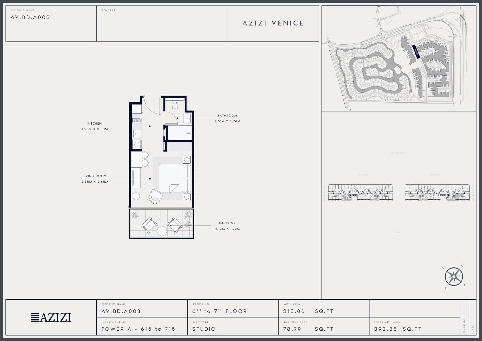Azizi Venice floor plan