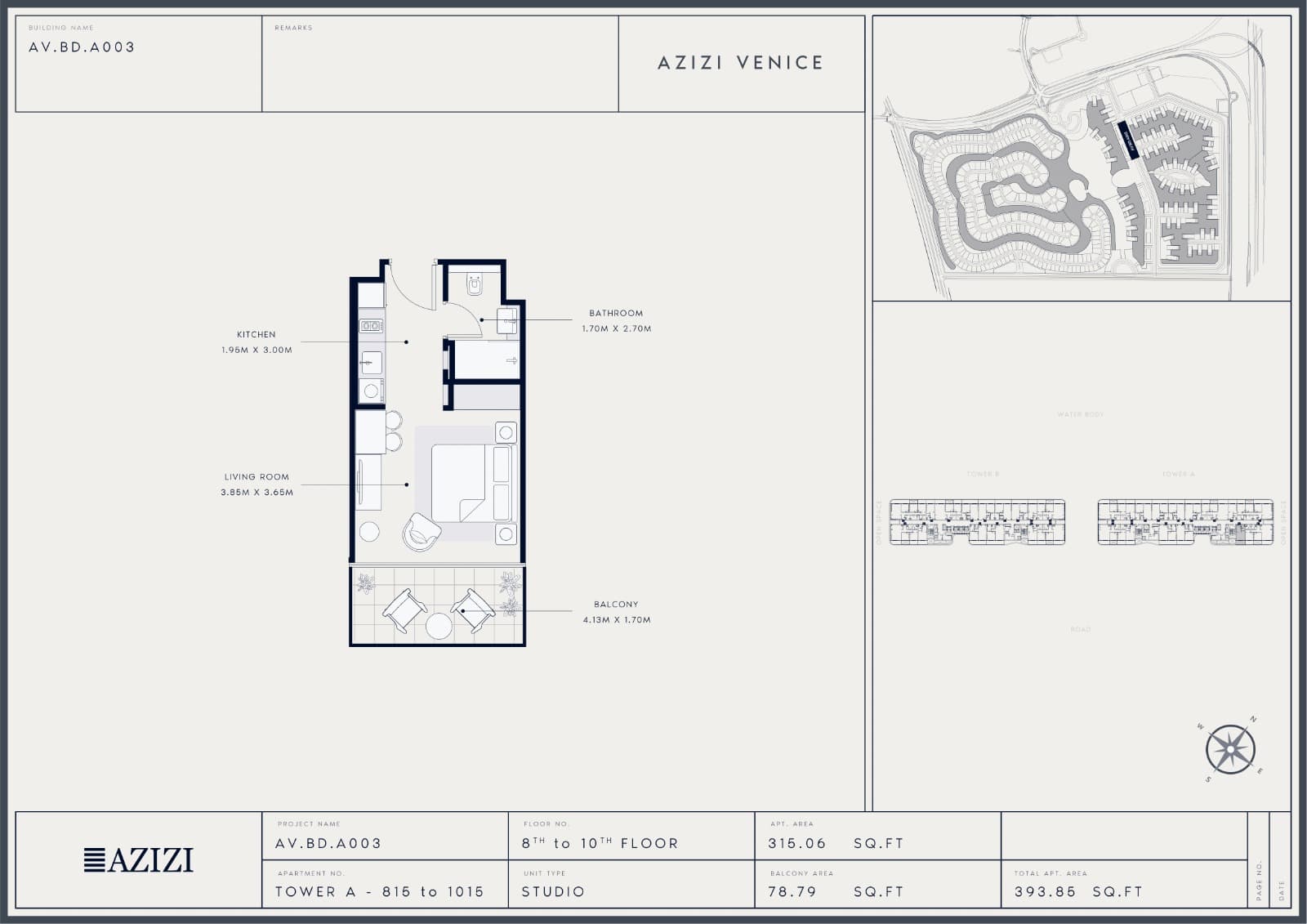 Azizi Venice floor plan