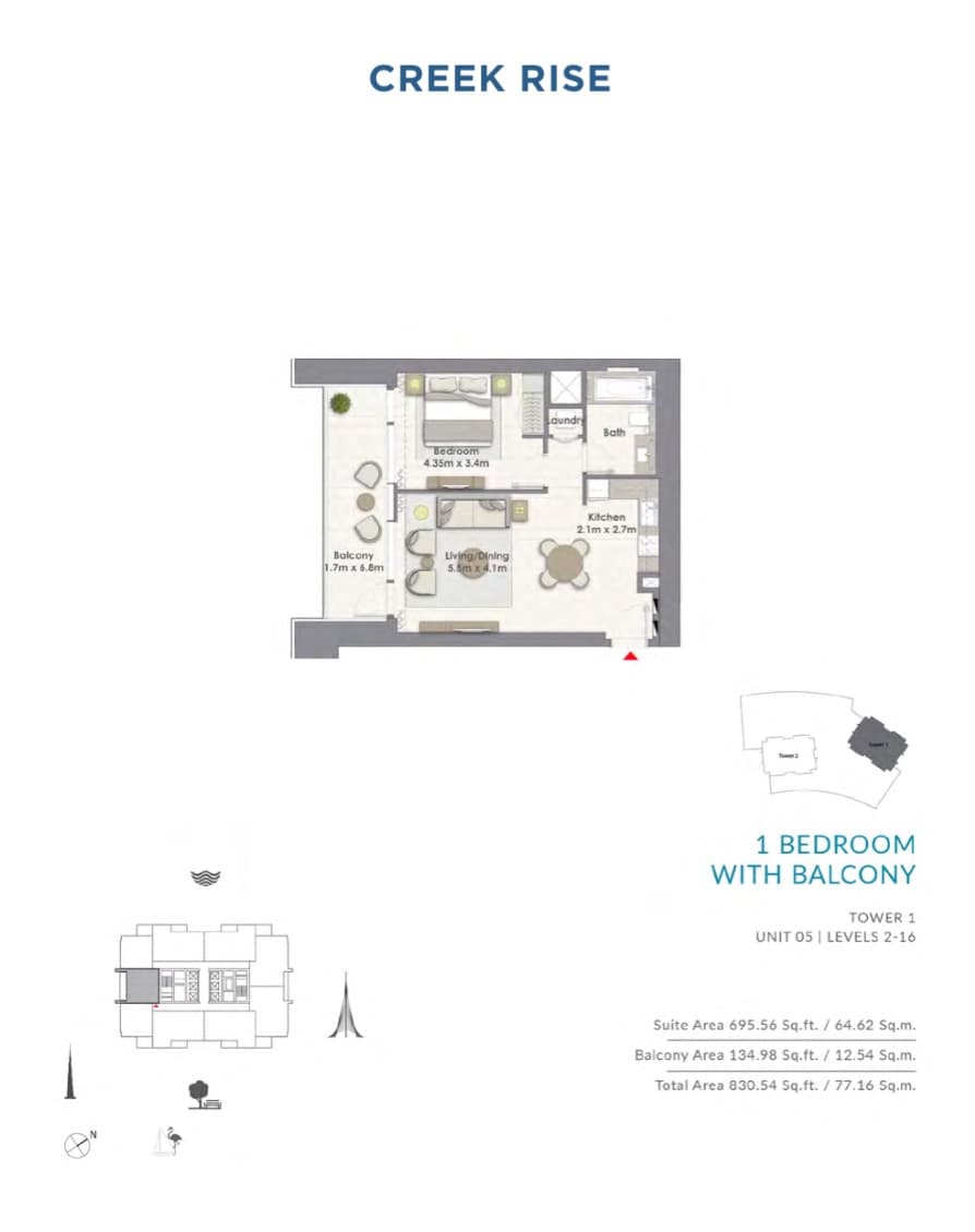 Creek Rise Unit 05 | Level 2-16 floor plan