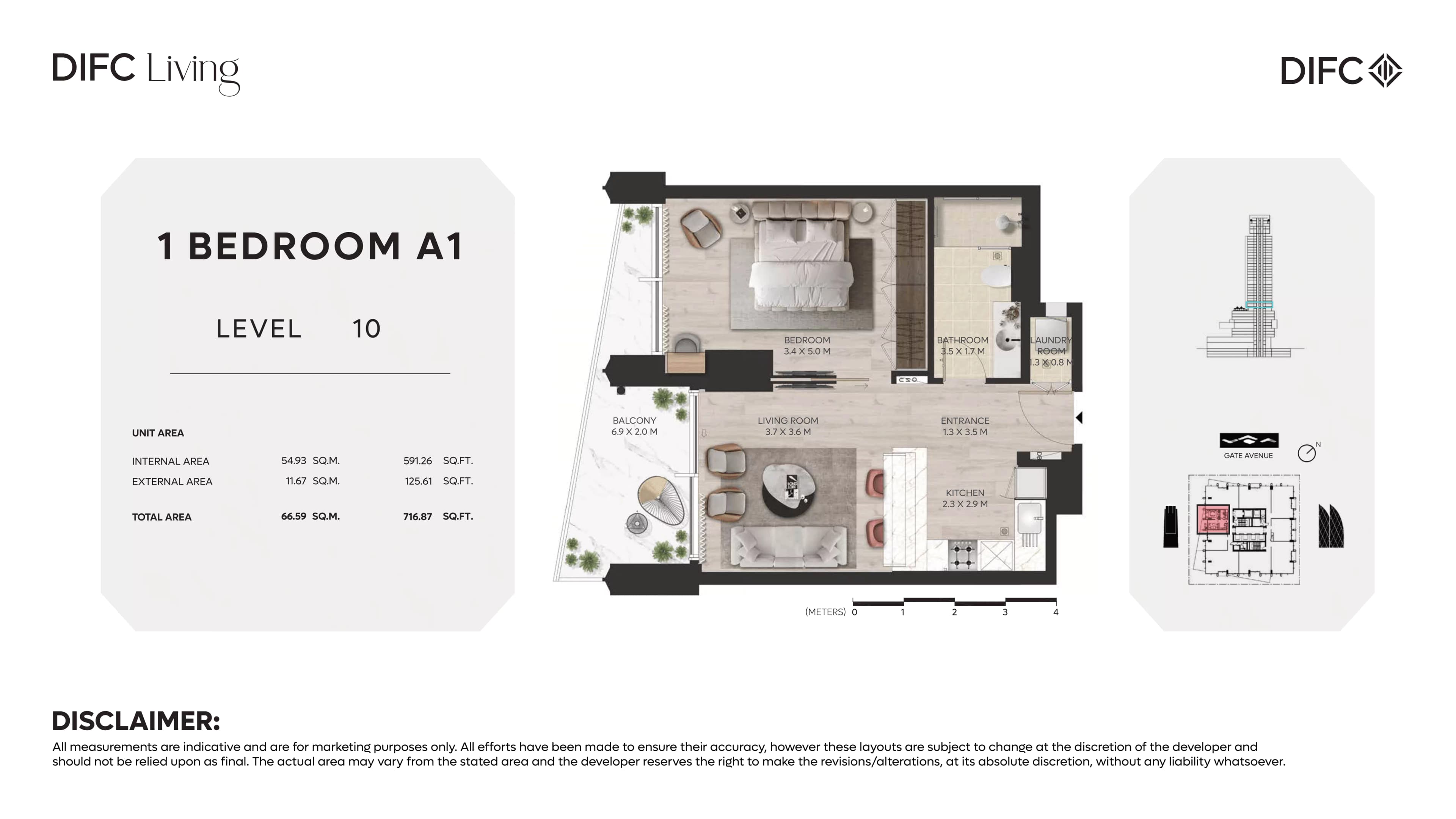 DIFC Living floor plan