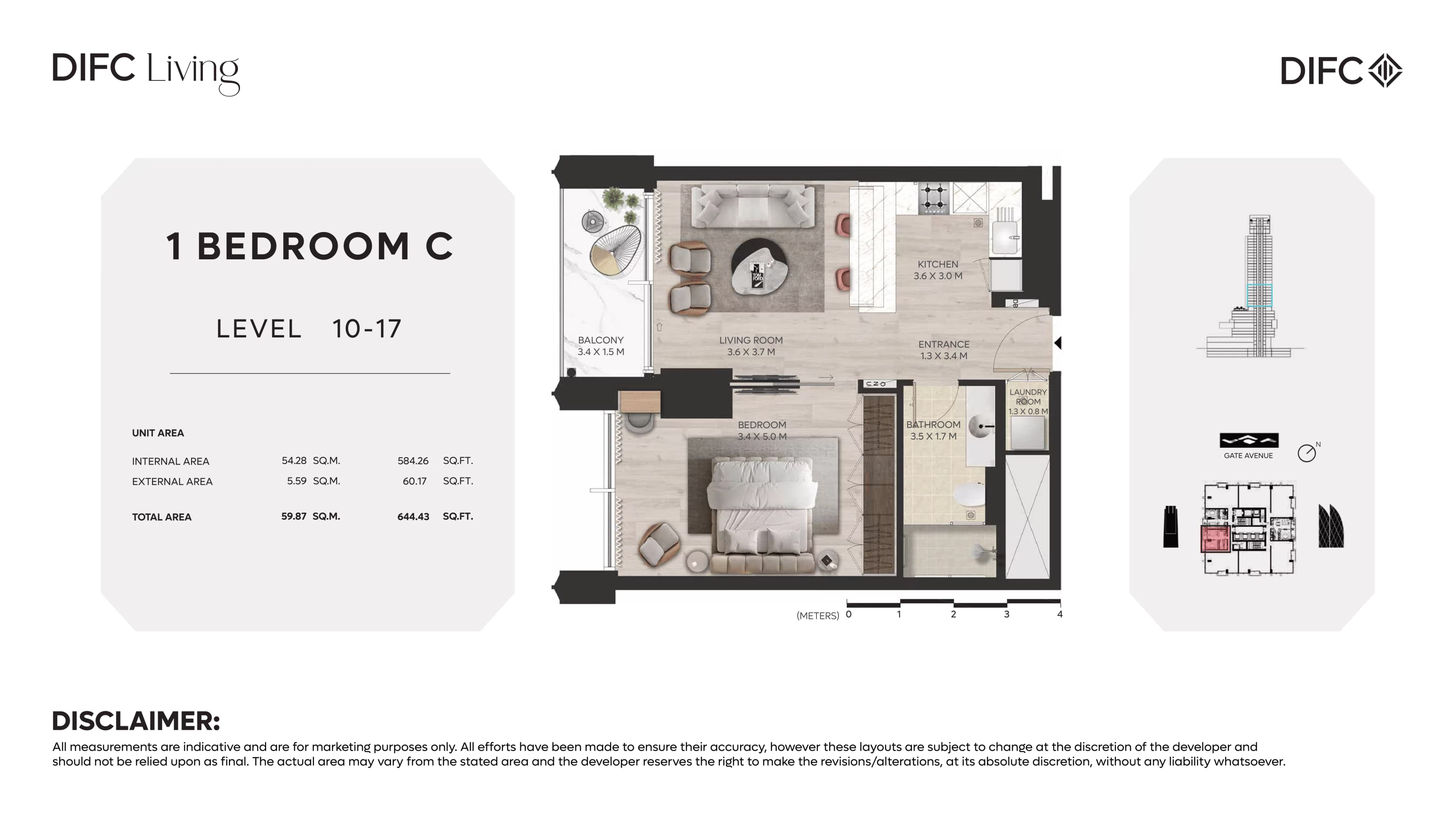 DIFC Living floor plan