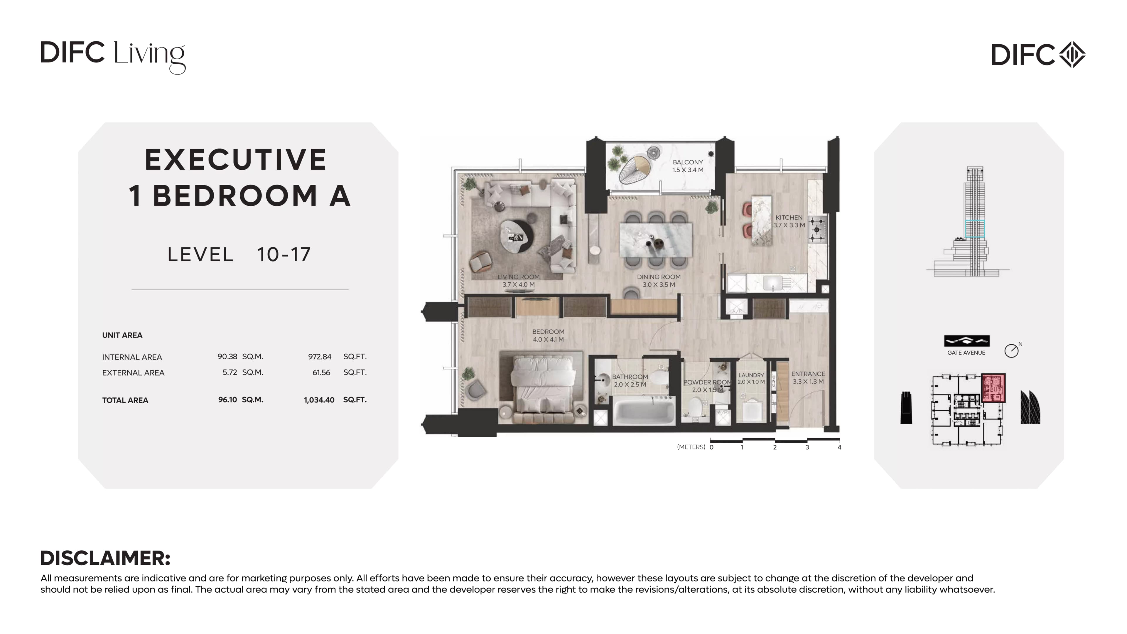 DIFC Living floor plan
