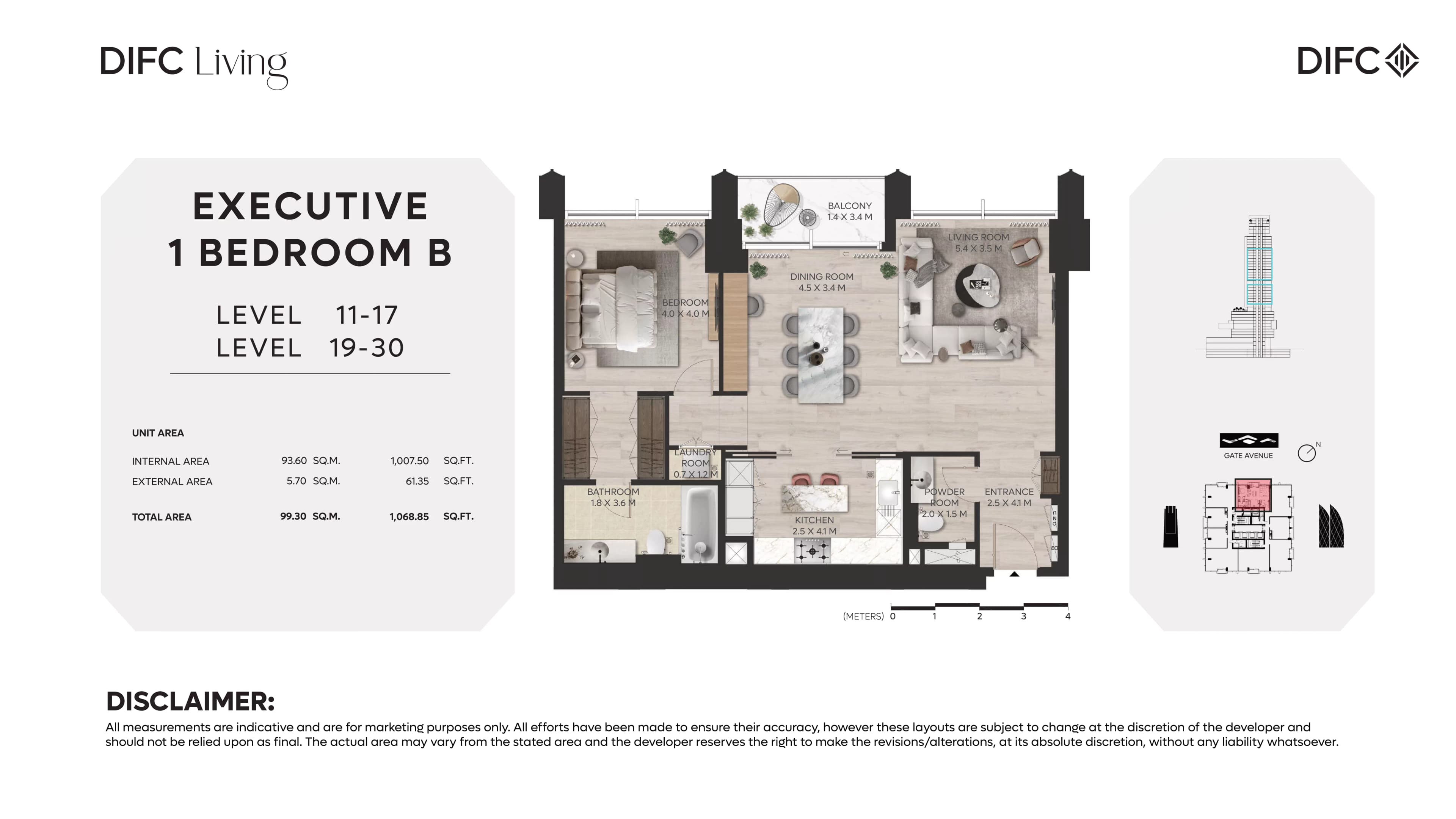 DIFC Living floor plan