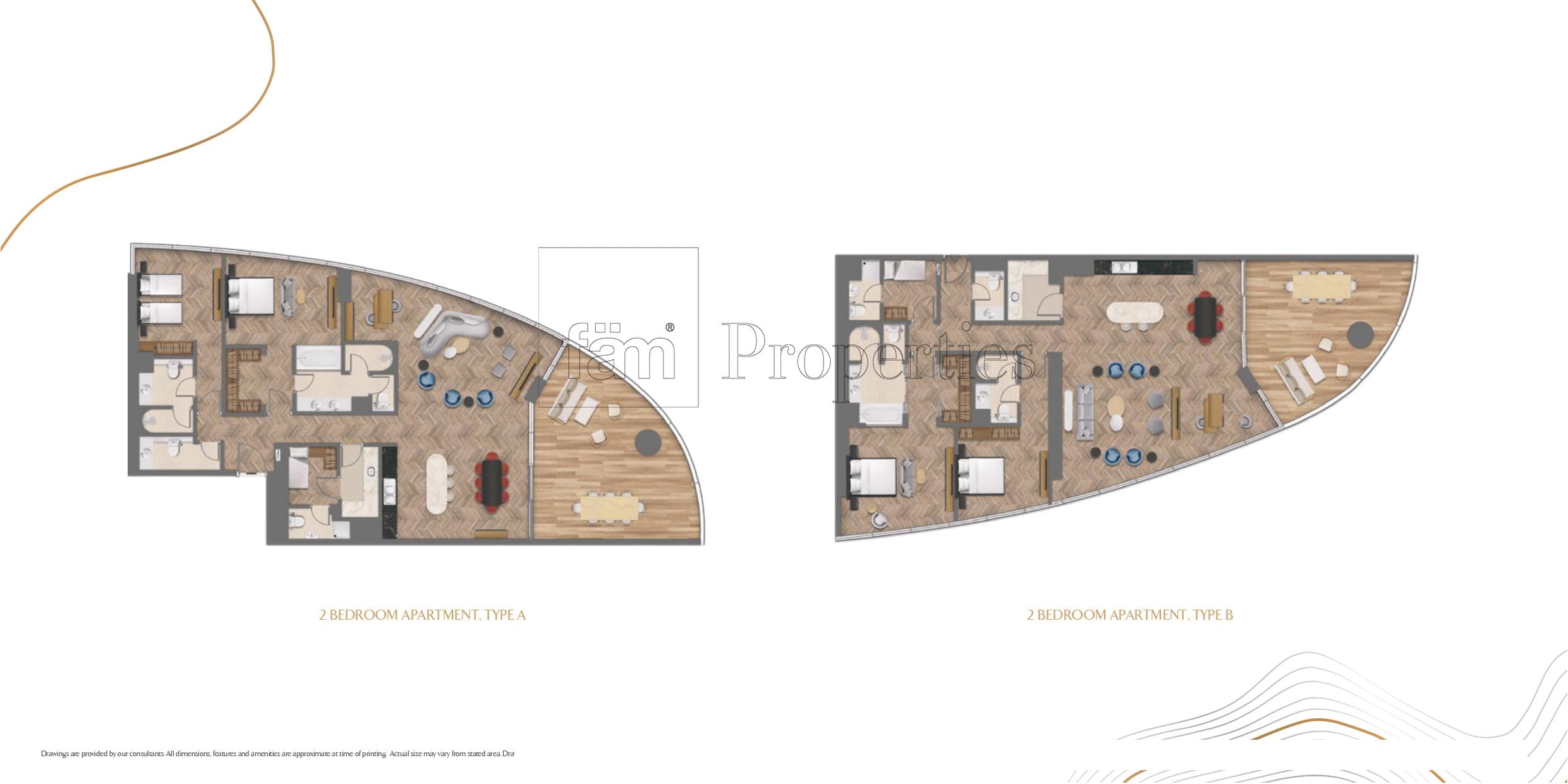 Jumeirah Living Business Bay 2 Bedroom floor plan