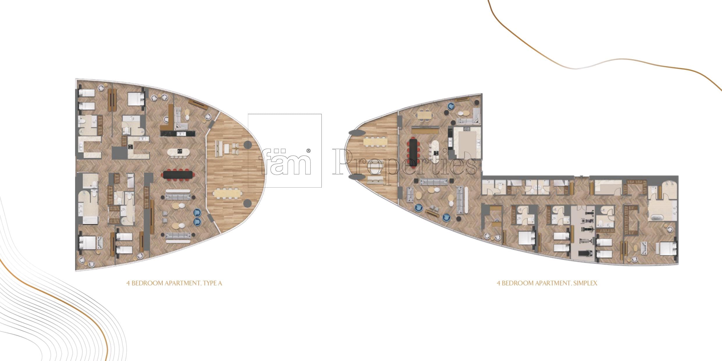 Jumeirah Living Business Bay 4 Bedroom floor plan