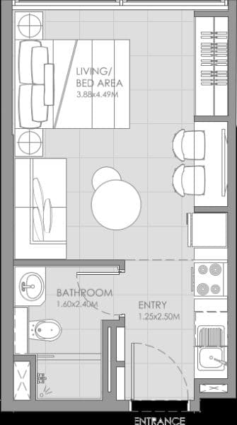 Mag City Studio floor plan