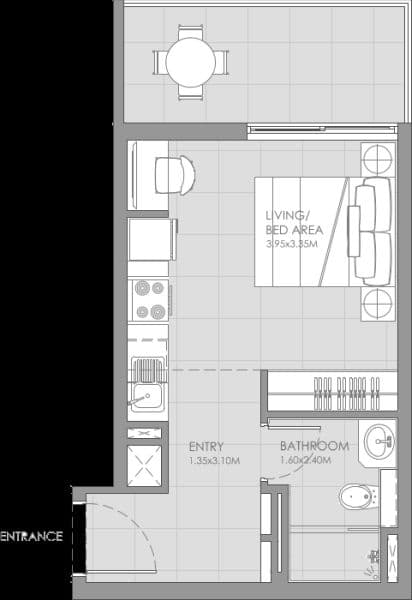 Mag City Studio floor plan