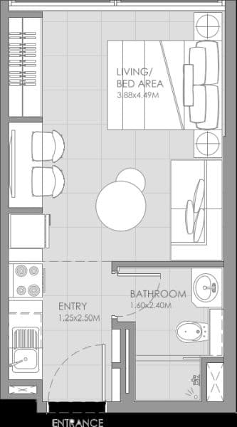 Mag City Studio floor plan