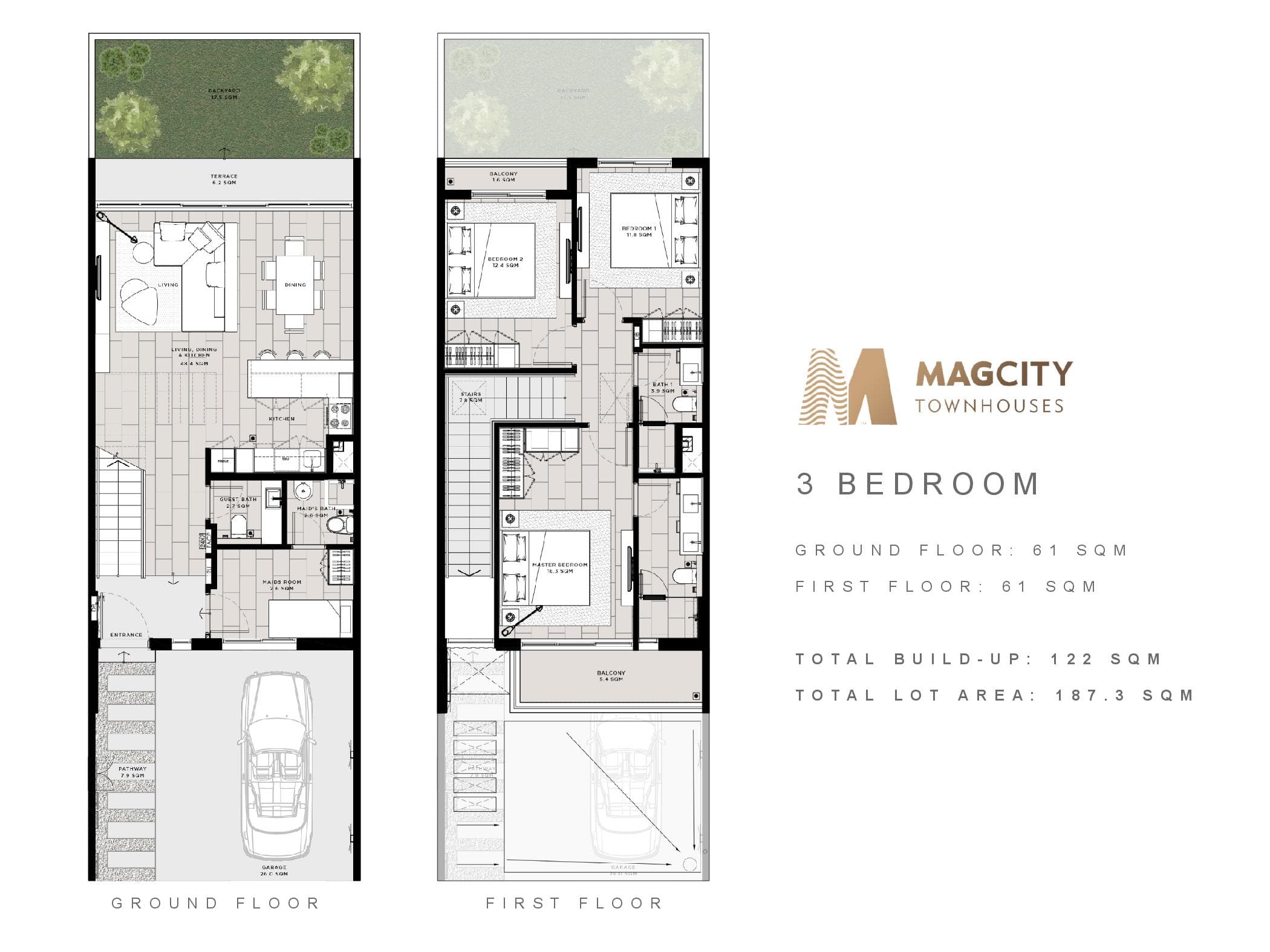 Mag City 3 Bedroom floor plan