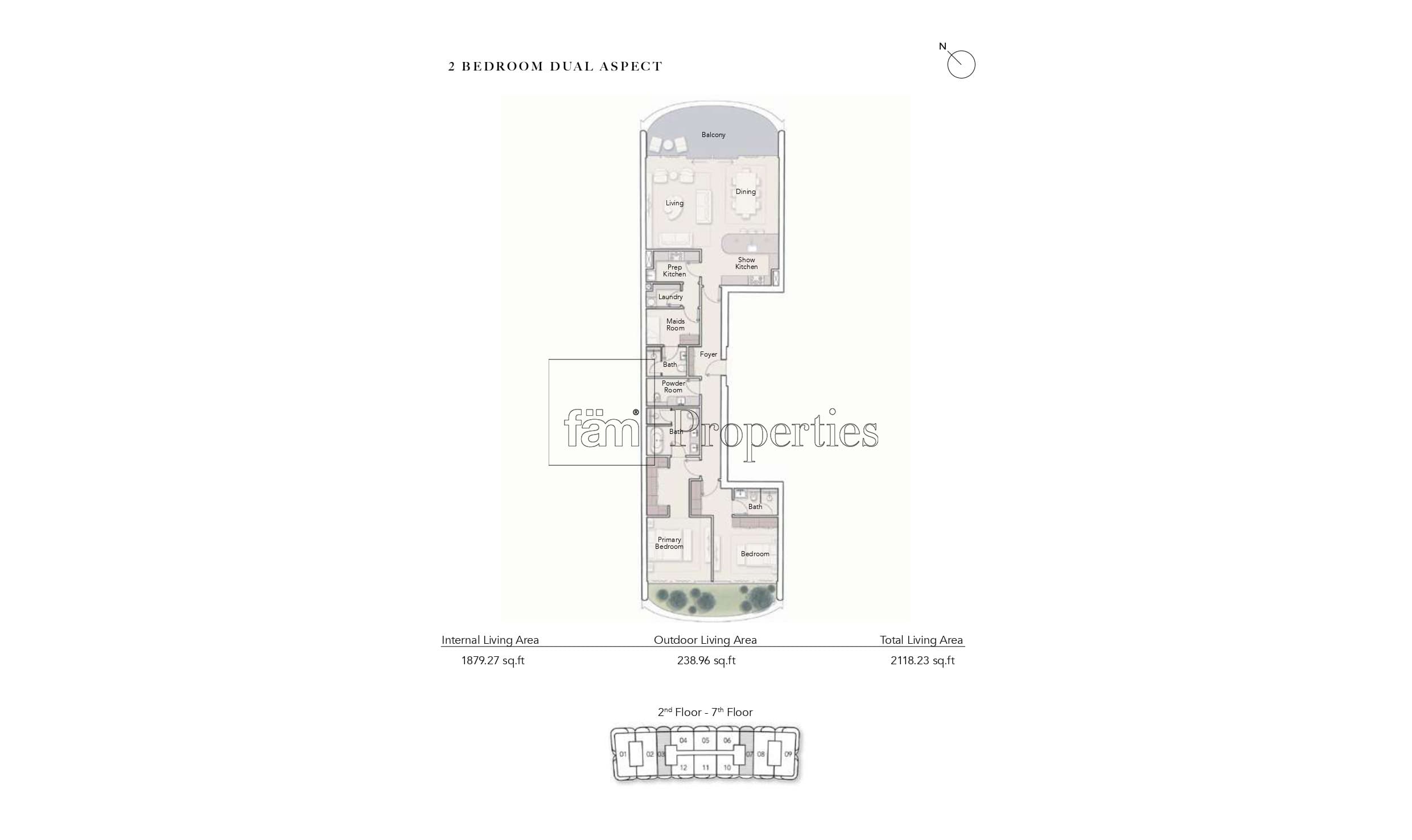 Ocean House 2 Bedroom floor plan